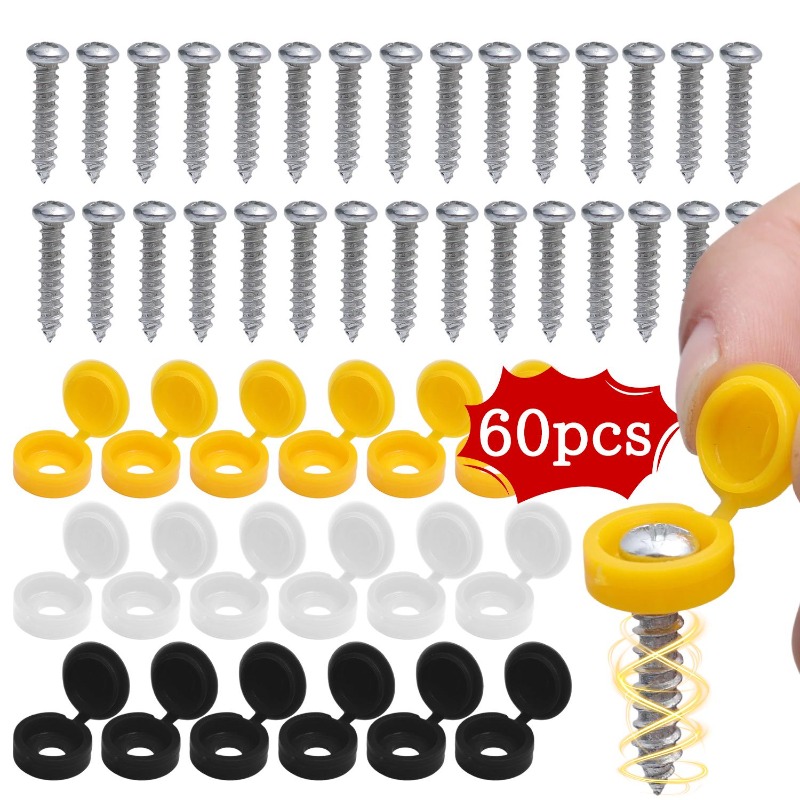 Snap Fastener Set - Snap Flip Screw Cover Set Anti-Rust