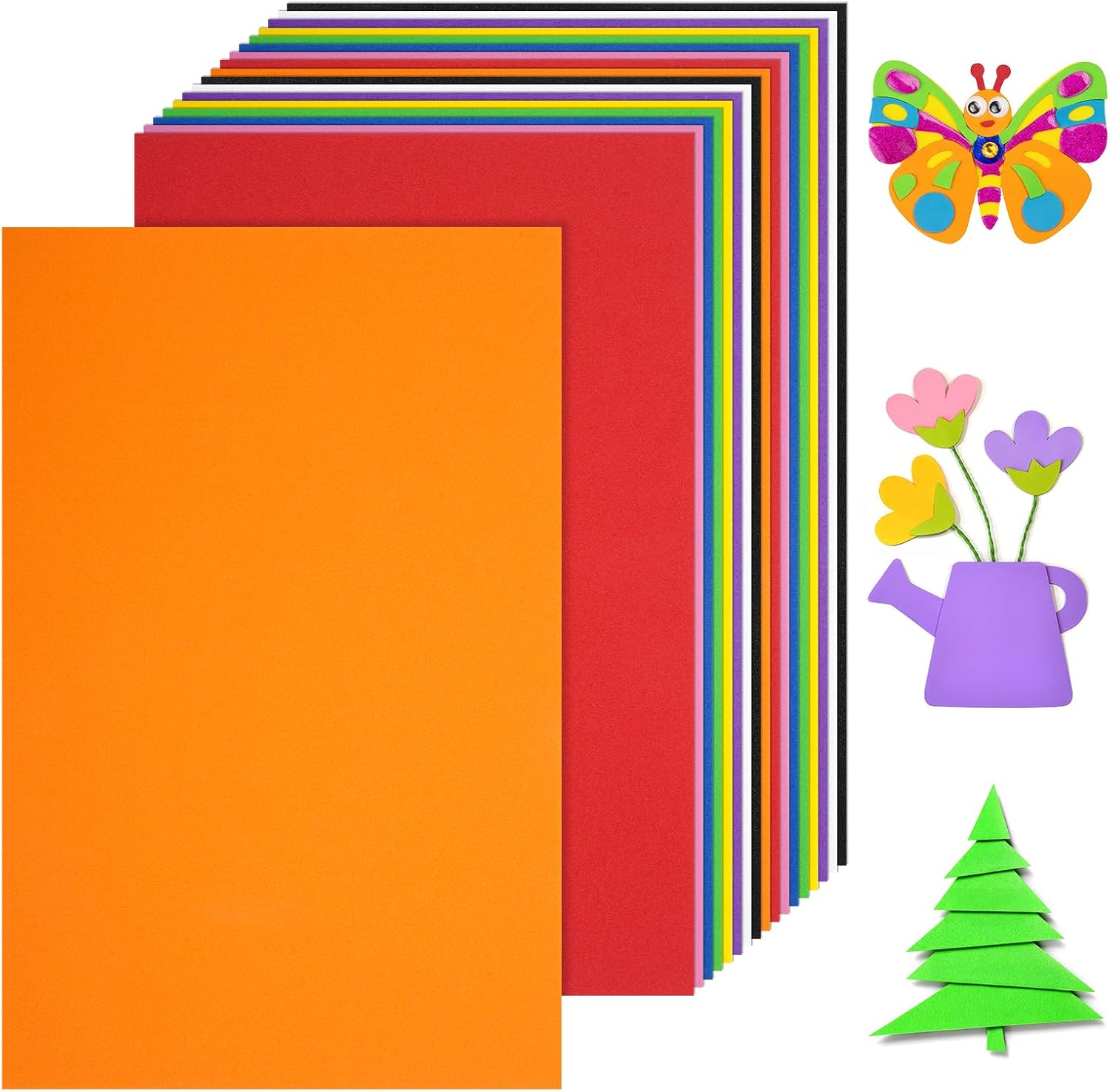 Eva Foam Sheet - 18 Sheets Foam Sheets, 9 Colors