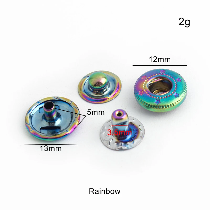 20-100 Sets Rainbow 12mm 10 Co – Snap Fastener Set Bewertung und Preis