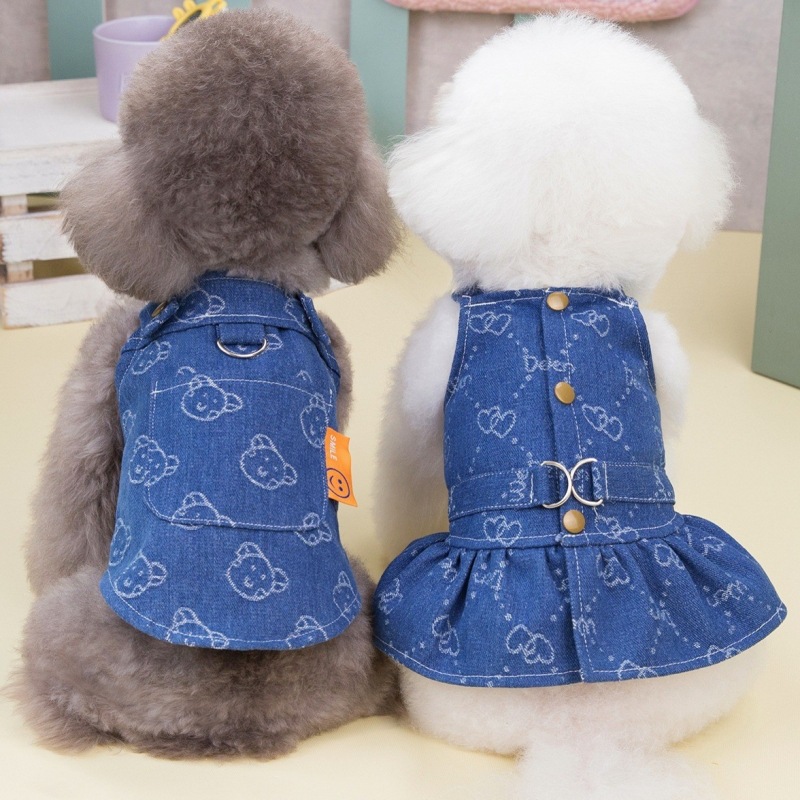 Denim Dog Dress Harness Puppy  – D Ring Strap Bewertung und Preis