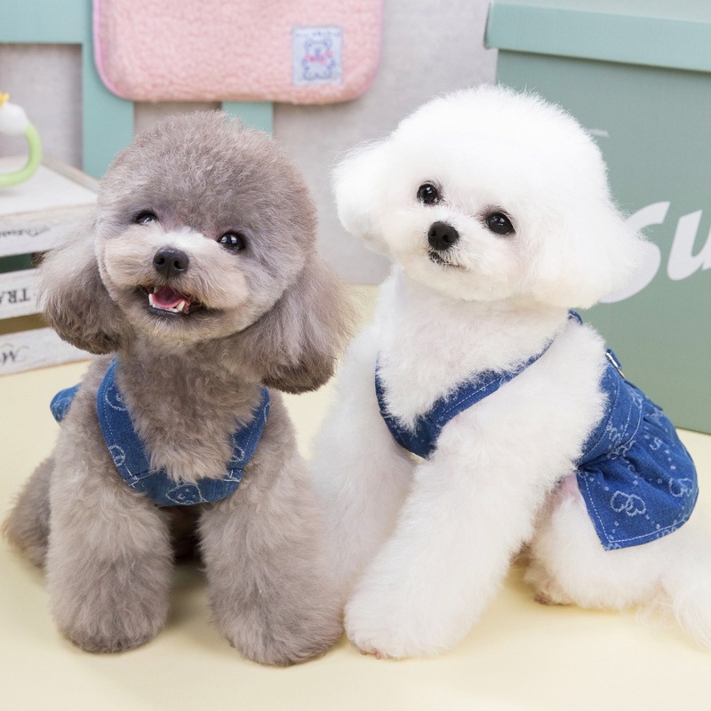 Denim Dog Dress Harness Puppy  – D Ring Strap Bewertung und Preis