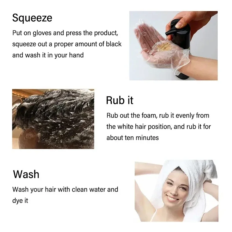 Black Hair Dye Shampoo 3 In 1  – Hair Spray Color Bewertung und Preis