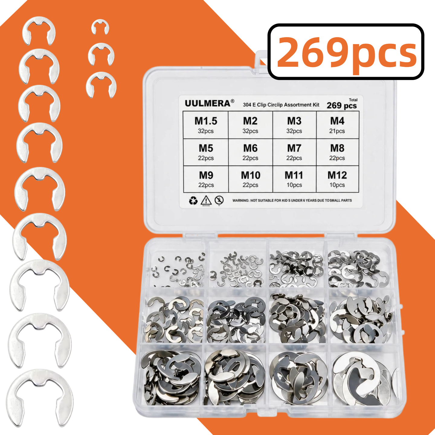 E-Clip Snap Ring Set 269/209/4 – Snap Fastener Set Bewertung und Preis