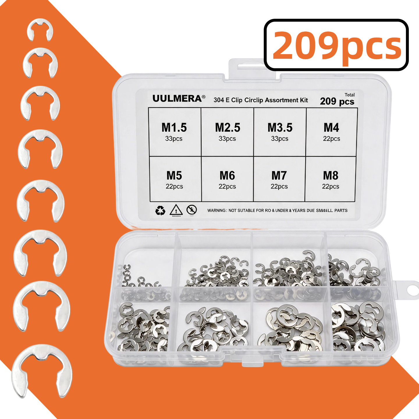 E-Clip Snap Ring Set 269/209/4 – Snap Fastener Set Bewertung und Preis