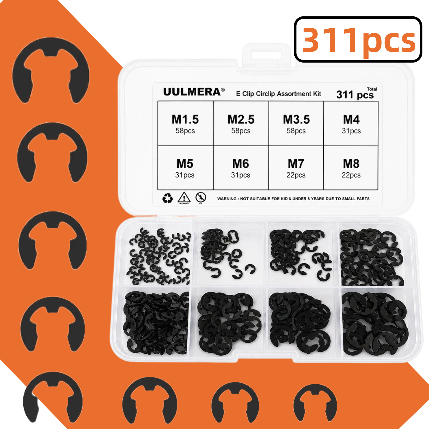 E-Clip Snap Ring Set 269/209/4 – Snap Fastener Set Bewertung und Preis