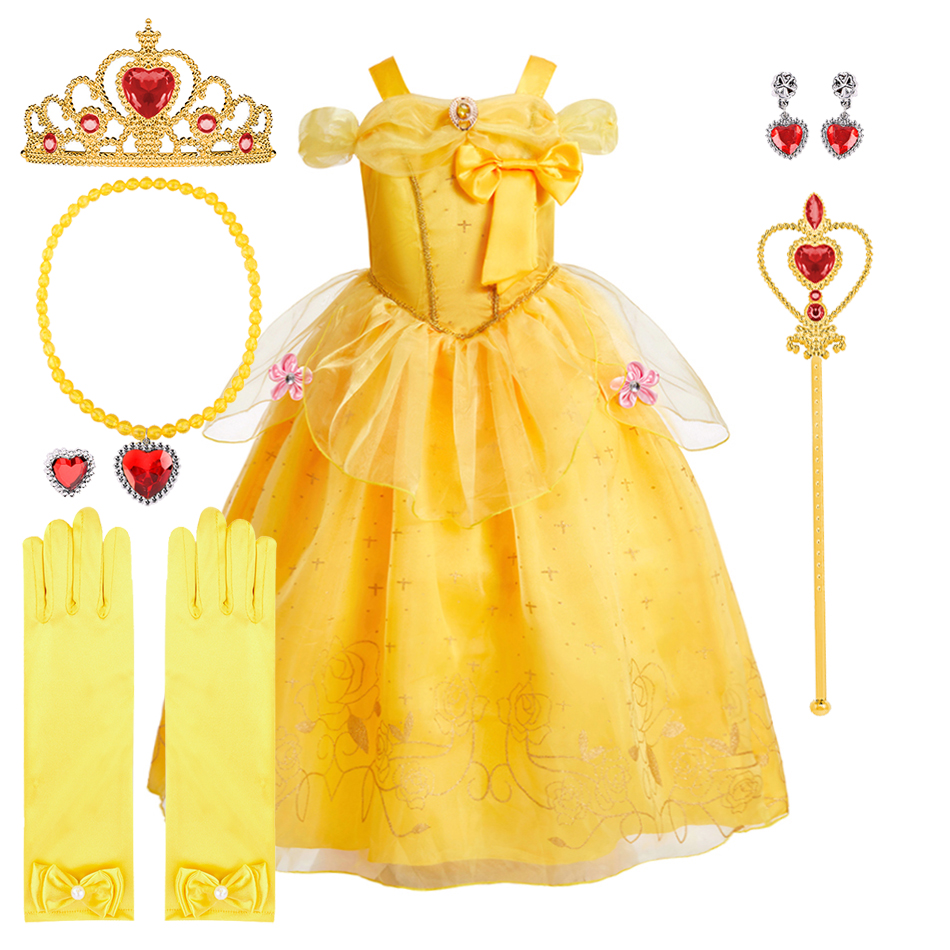 Girls Belle Dress Children Chr – Cosplay Prop Bow Bewertung und Preis