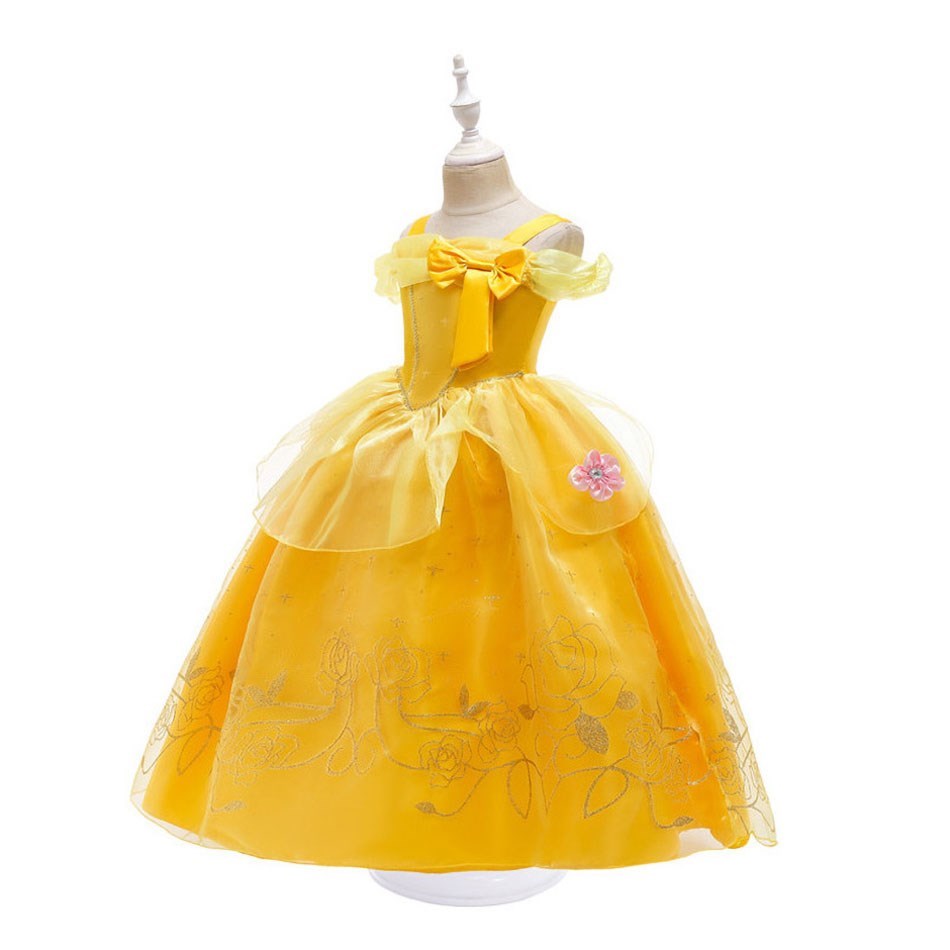Girls Belle Dress Children Chr – Cosplay Prop Bow Bewertung und Preis