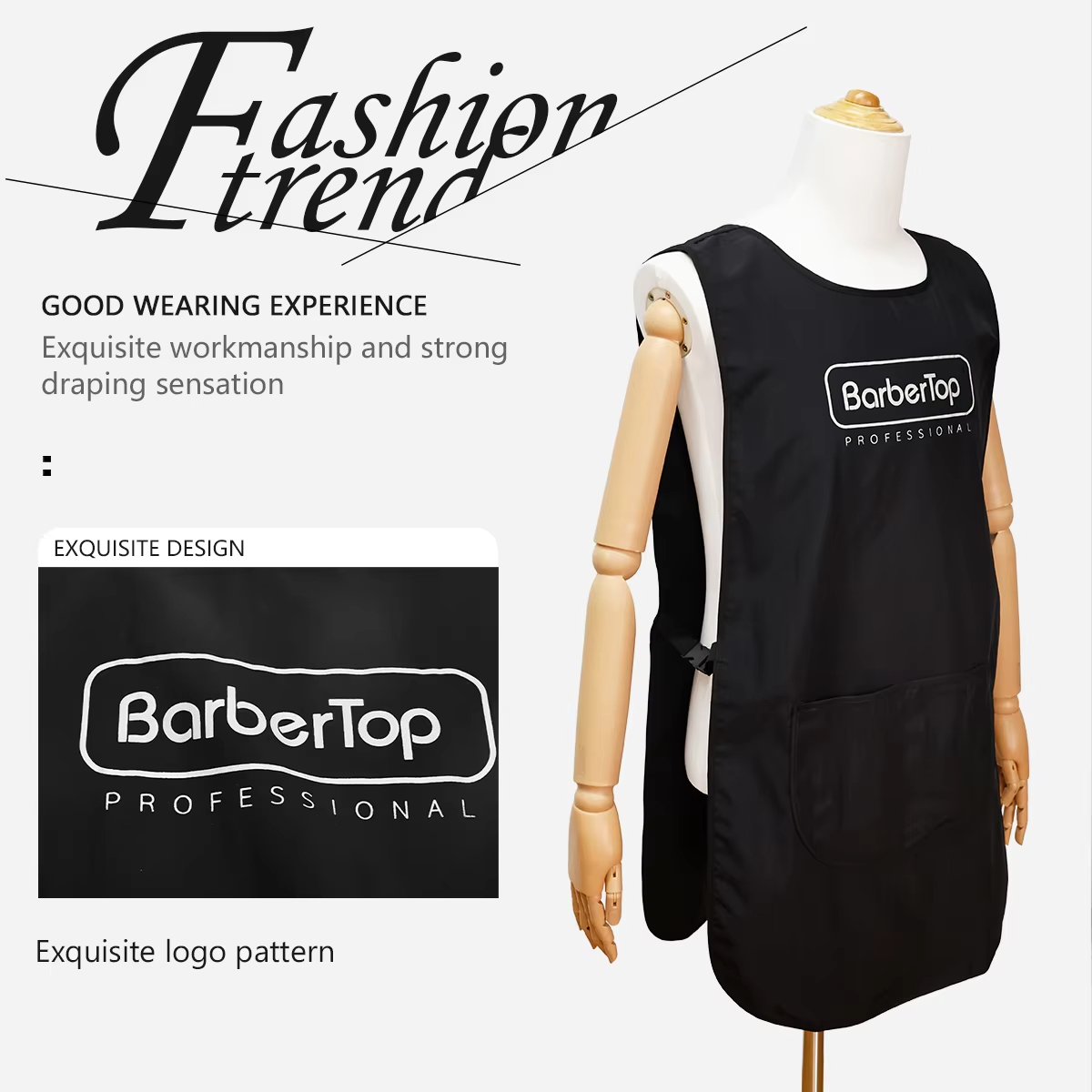 Barbertop Black Stylist Apron  – Hair Spray Color Bewertung und Preis