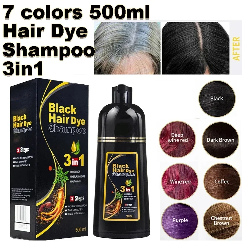 500ml Hair Dye Shampoo 3 in 1  – Hair Spray Color Bewertung und Preis