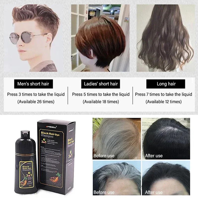 500ml Hair Dye Shampoo 3 in 1  – Hair Spray Color Bewertung und Preis