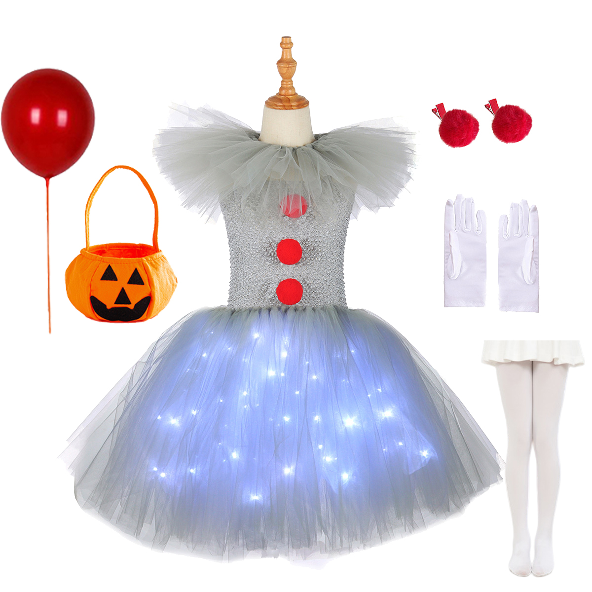 Gray Joker Girls Halloween LED – Cosplay Prop Bow Bewertung und Preis