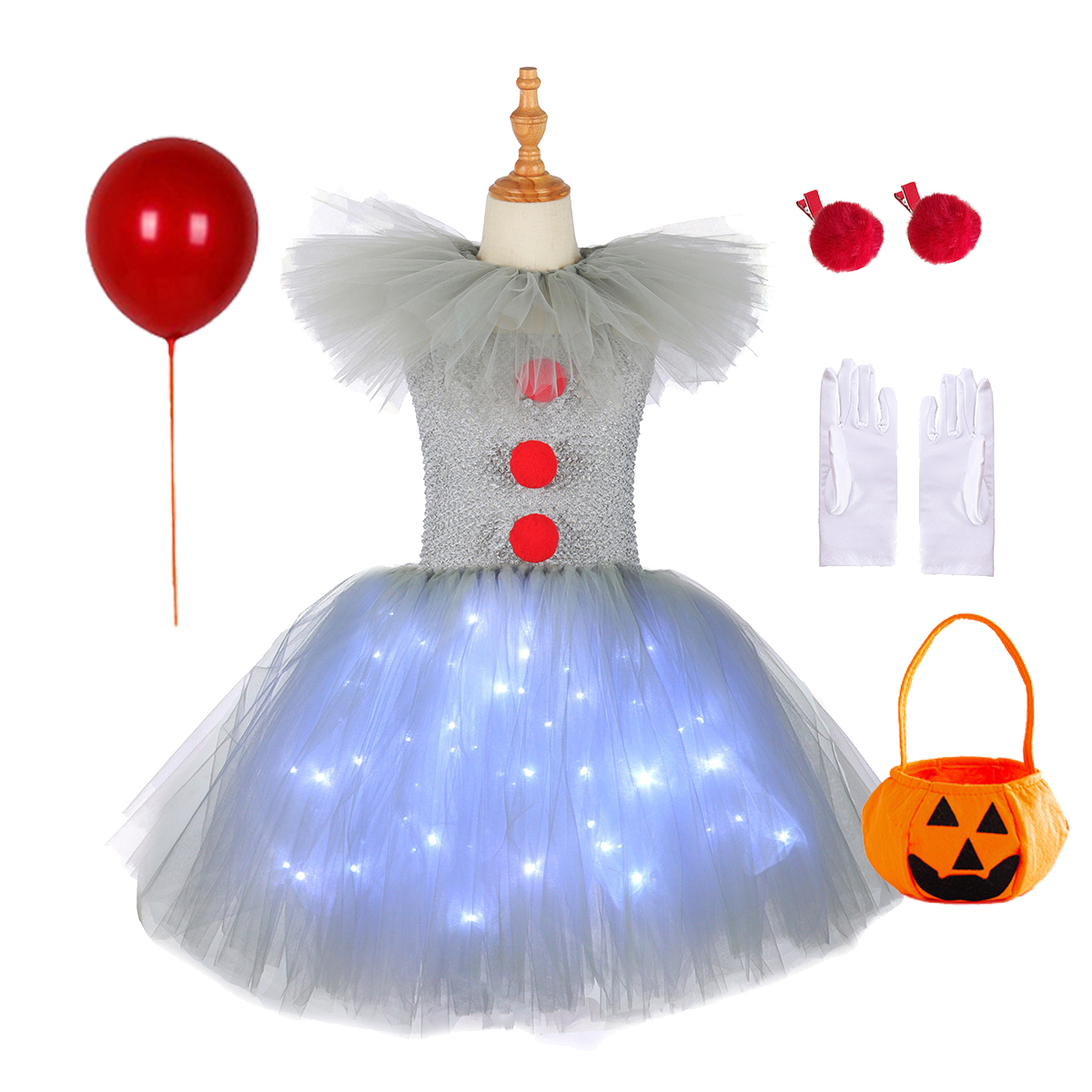 Gray Joker Girls Halloween LED – Cosplay Prop Bow Bewertung und Preis
