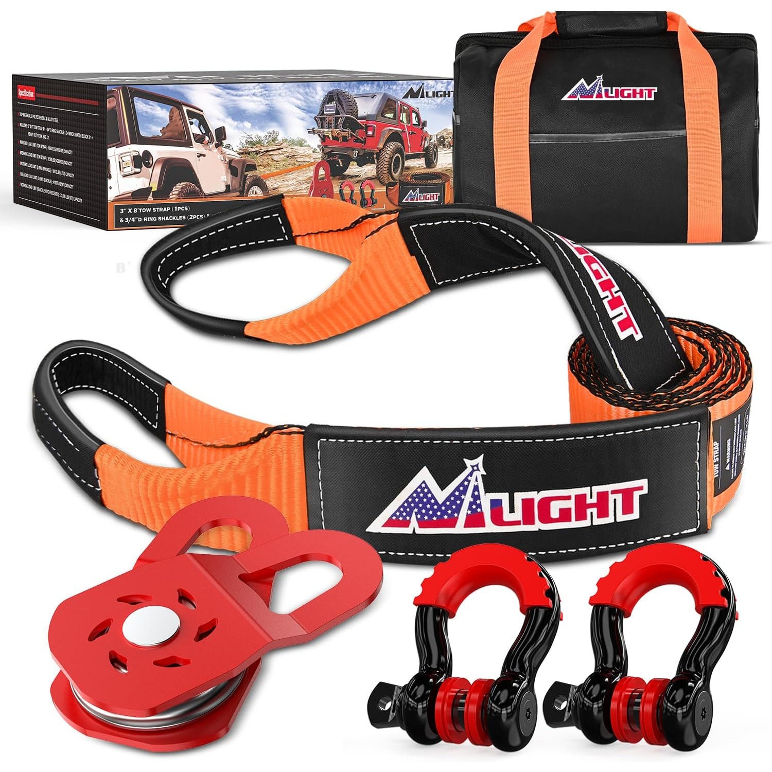 Nilight Offroad Recovery Kit 3 – D Ring Strap Bewertung und Preis