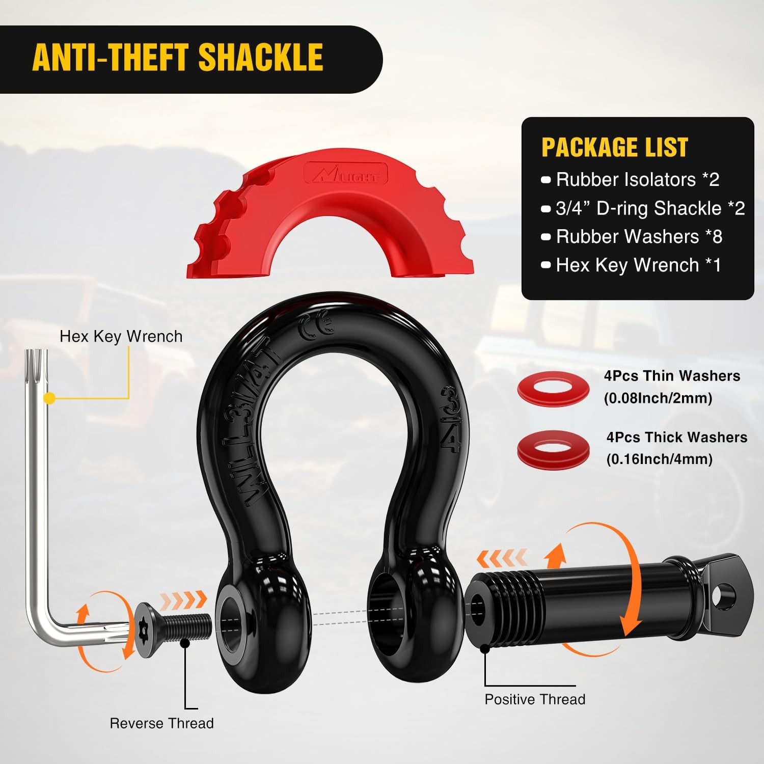 Nilight Offroad Recovery Kit 3 – D Ring Strap Bewertung und Preis